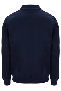 Navy blue jacket on a white background