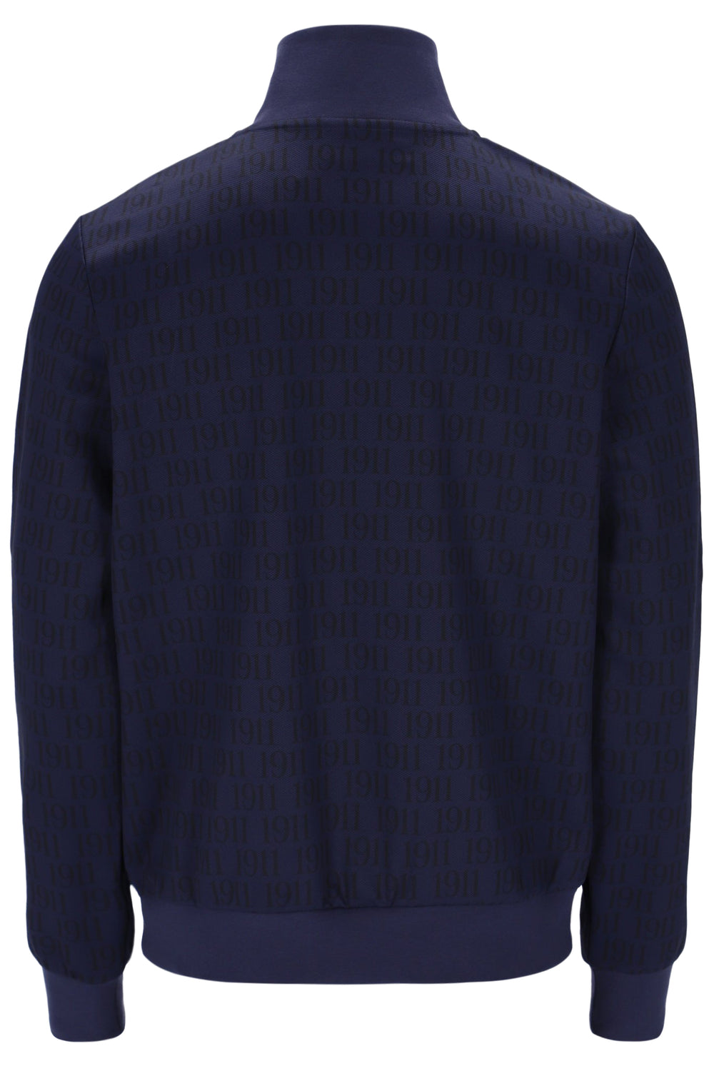 Navy blue sweater on a white background
