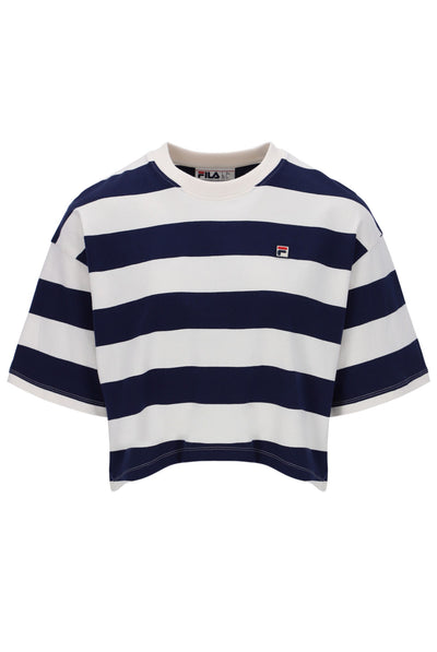 Fila Navy Genoa Boxy Cropped Tee