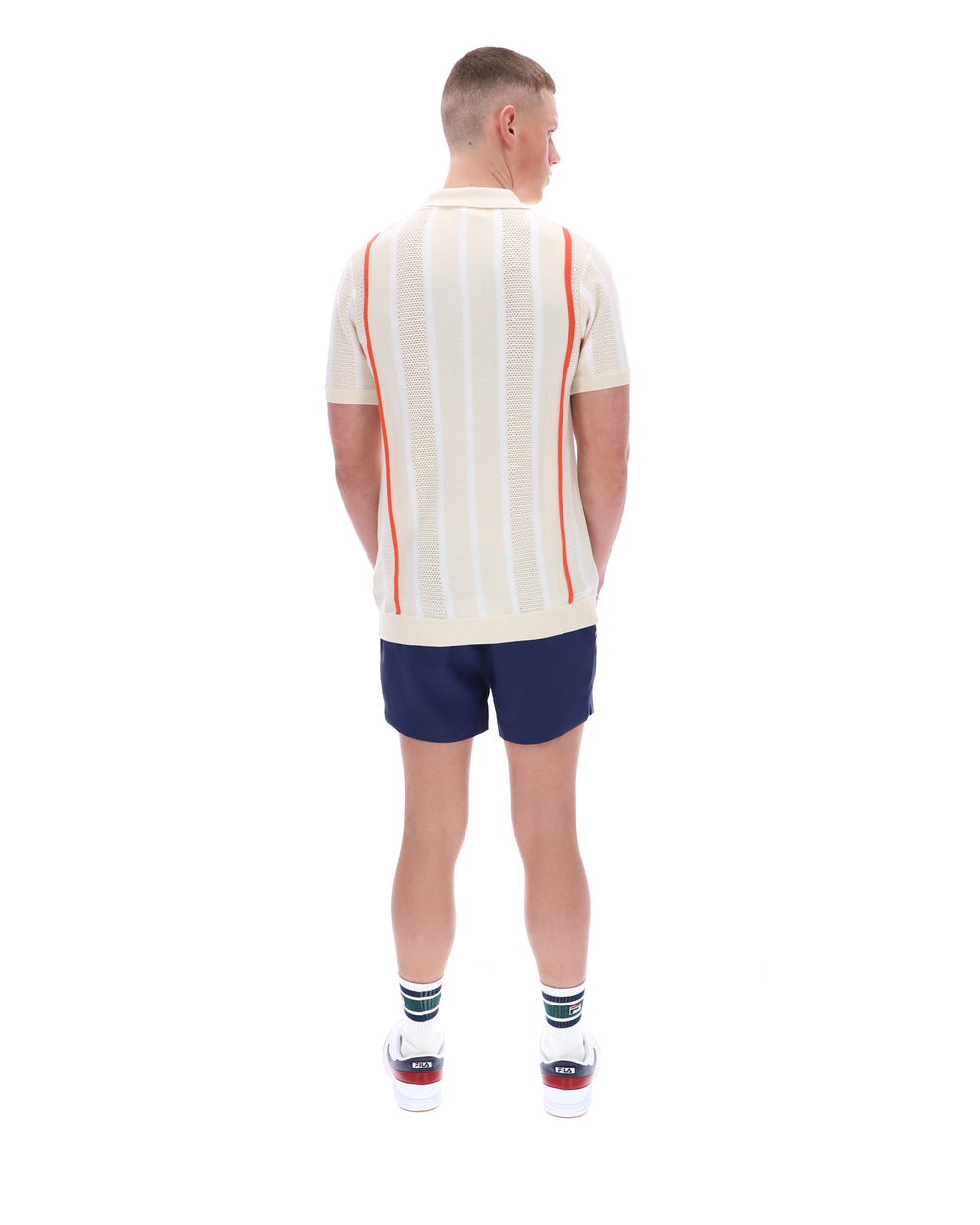 Giorgio Crochet Patchwork Knitted Polo