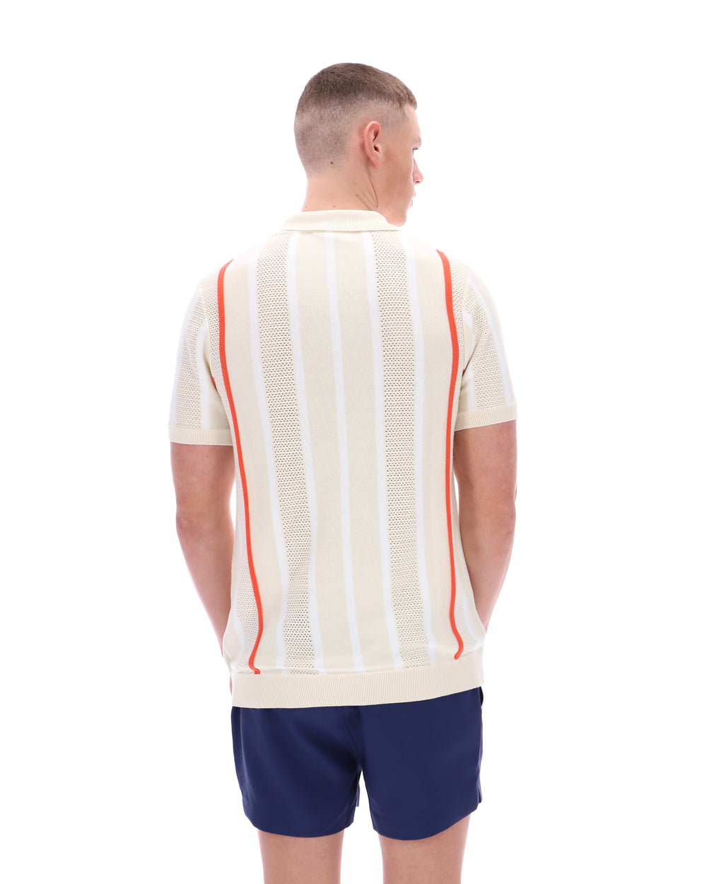 Giorgio Crochet Patchwork Knitted Polo