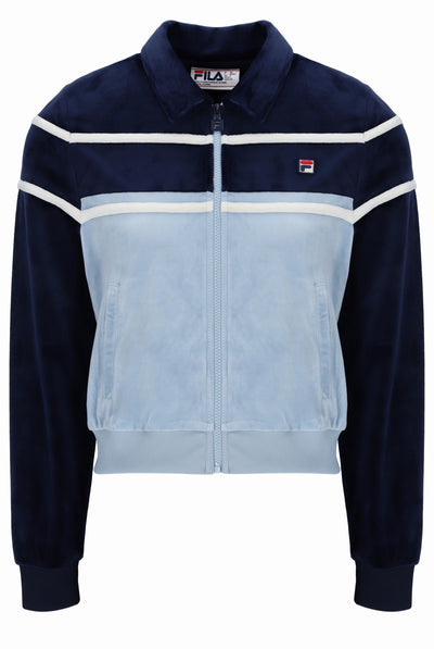 Fila Navy Giovana Cropped Zip-Up Top