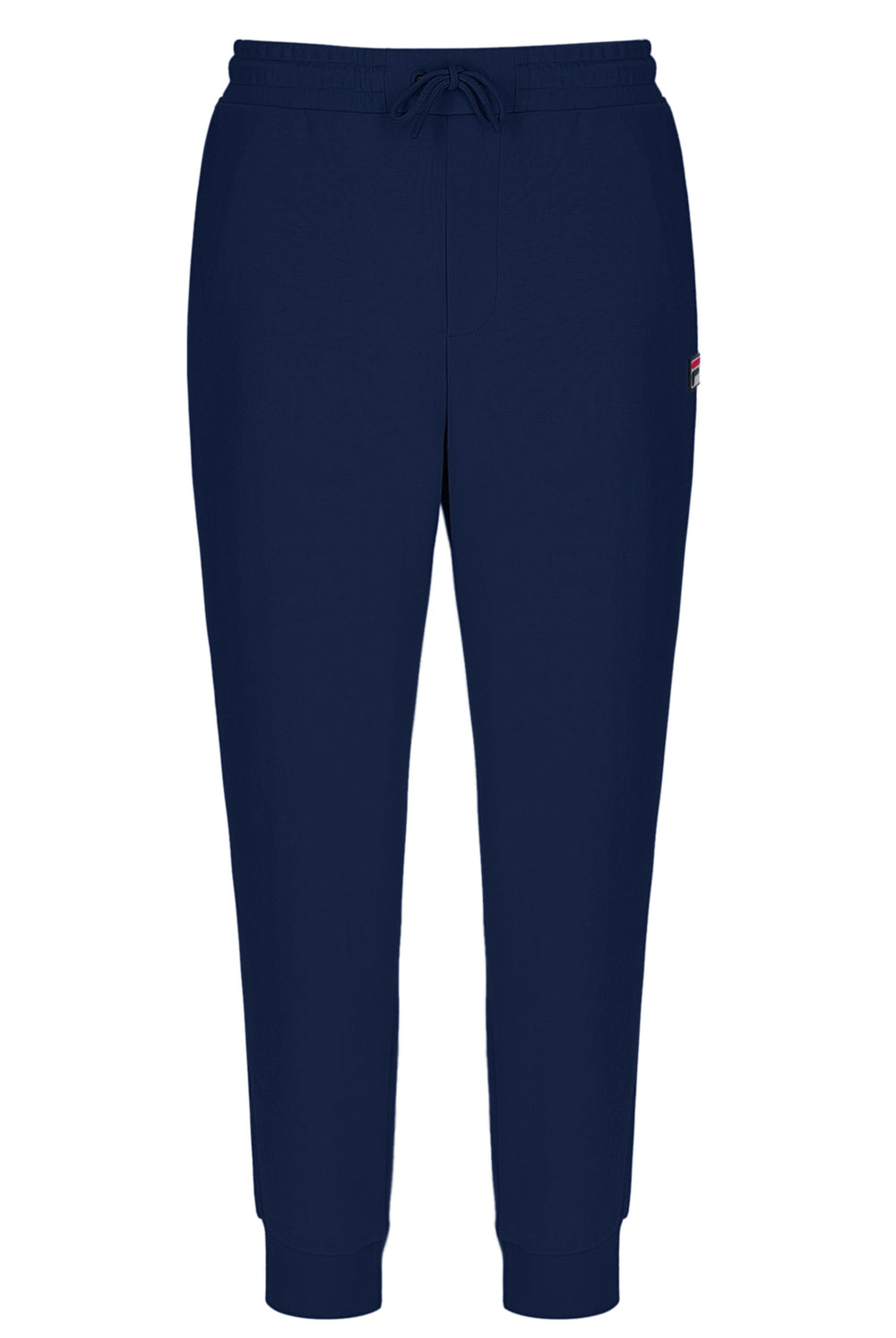 Navy blue sweatpants on a white background