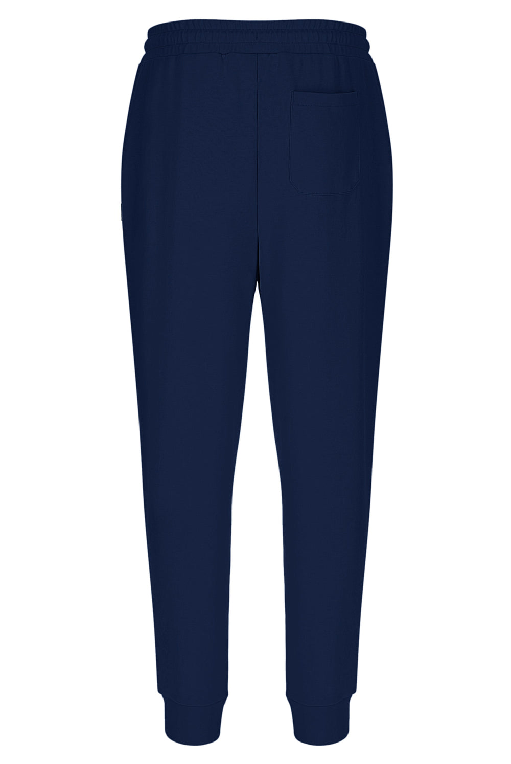 Navy blue sweatpants on a white background