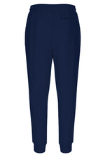 Navy blue sweatpants on a white background