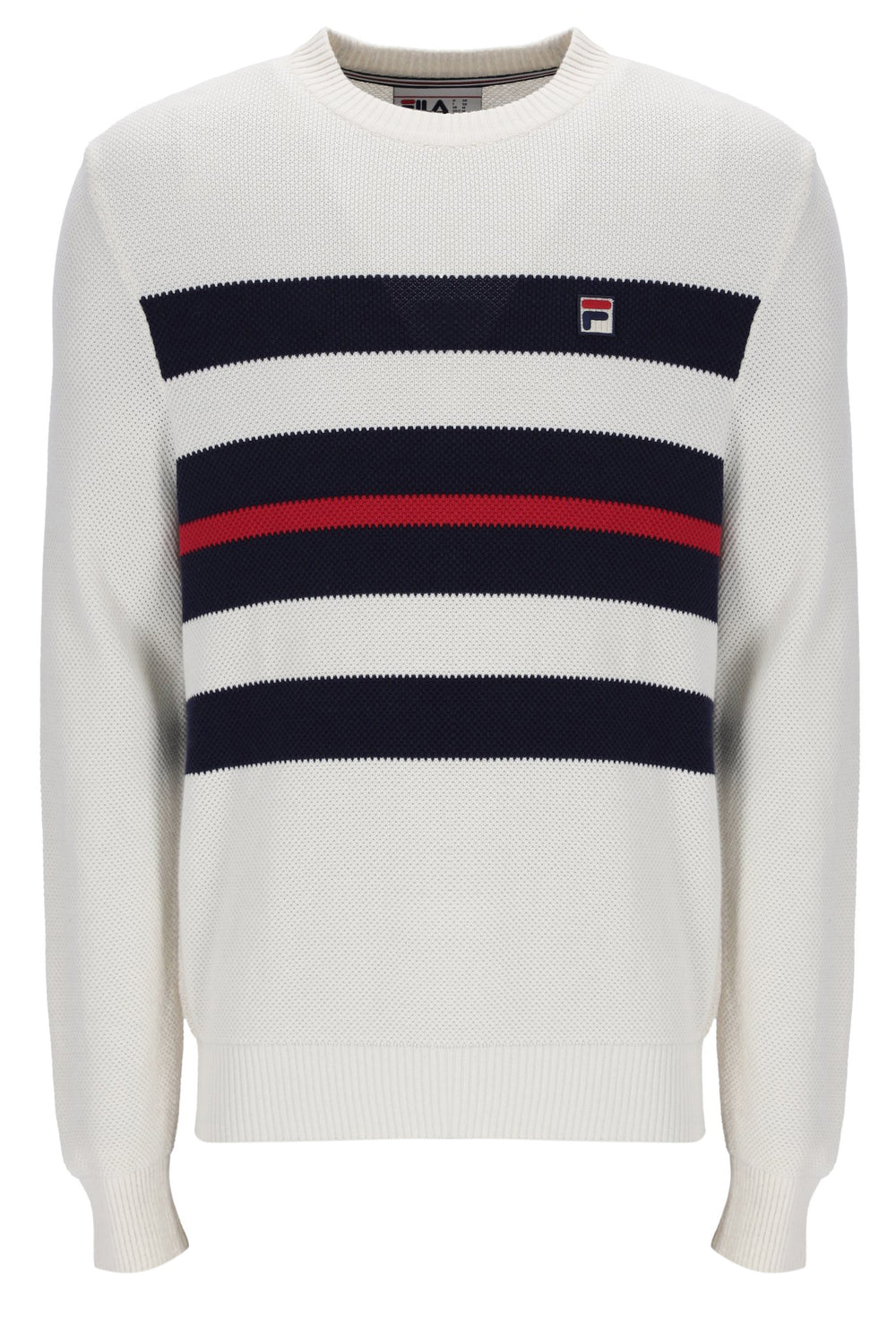 Gardenia Giuseppe Mesh Stripe Knitted Crew Neck
