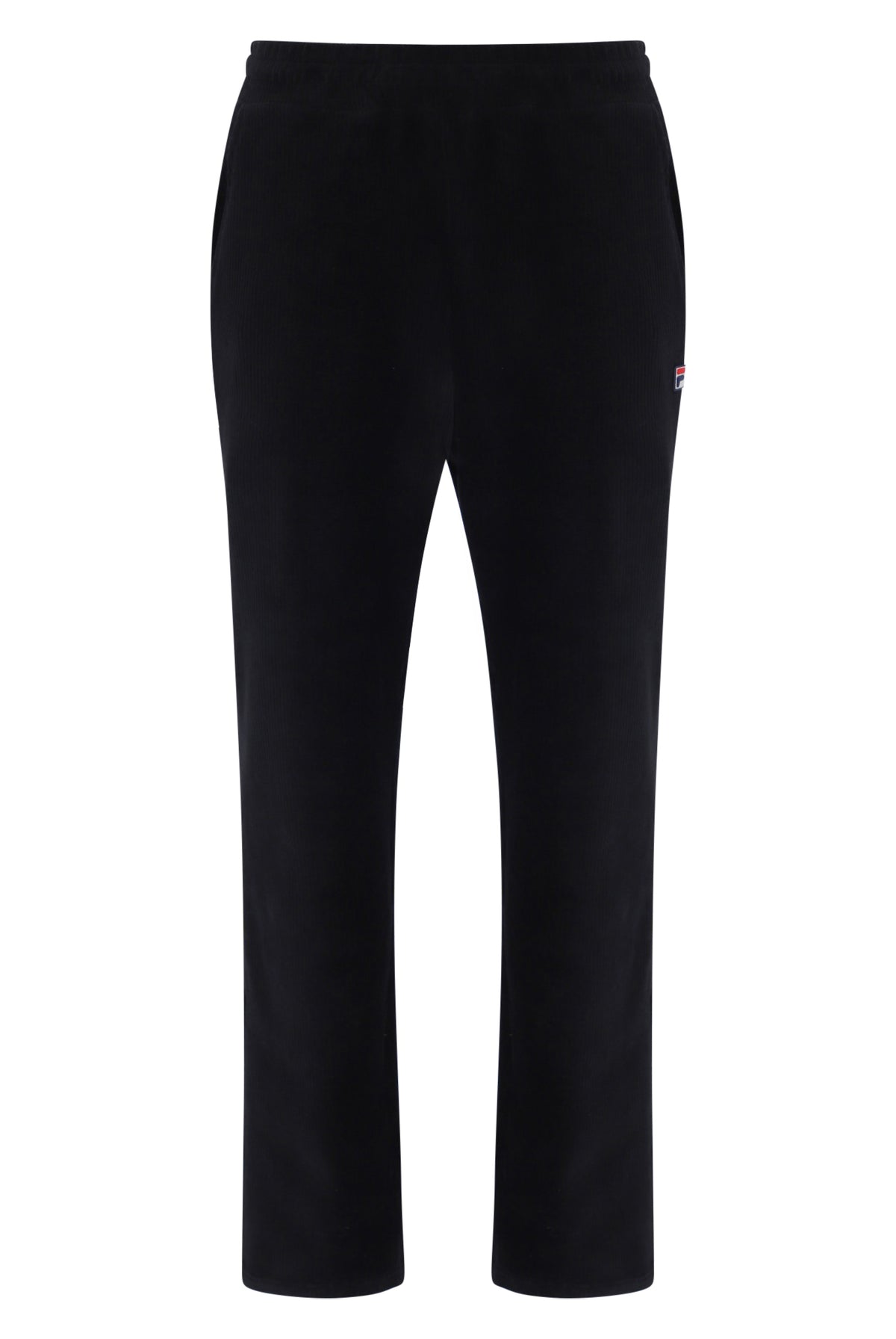 Displays the Black 'FILA' branded Gonz Corduroy Pant