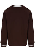 Displays the Fudge 'FILA' branded Grace V Neck Sweater