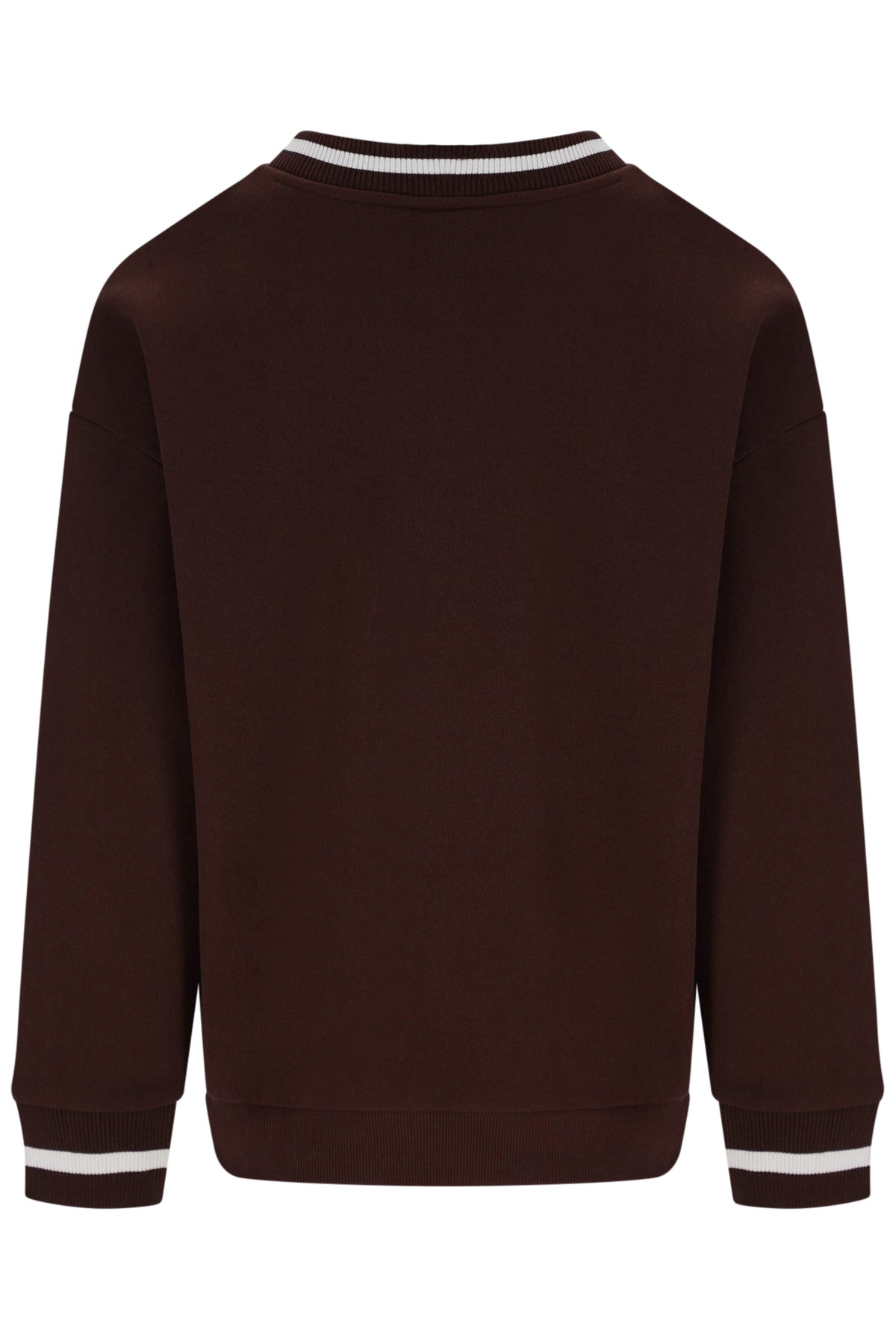 Displays the Fudge 'FILA' branded Grace V Neck Sweater