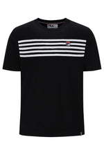 Displays the Black/ White 'FILA' branded Hanford T-Shirt