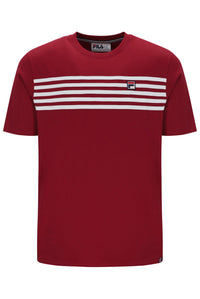 Displays the Sun Dried Tomato 'FILA' branded Hanford T-Shirt