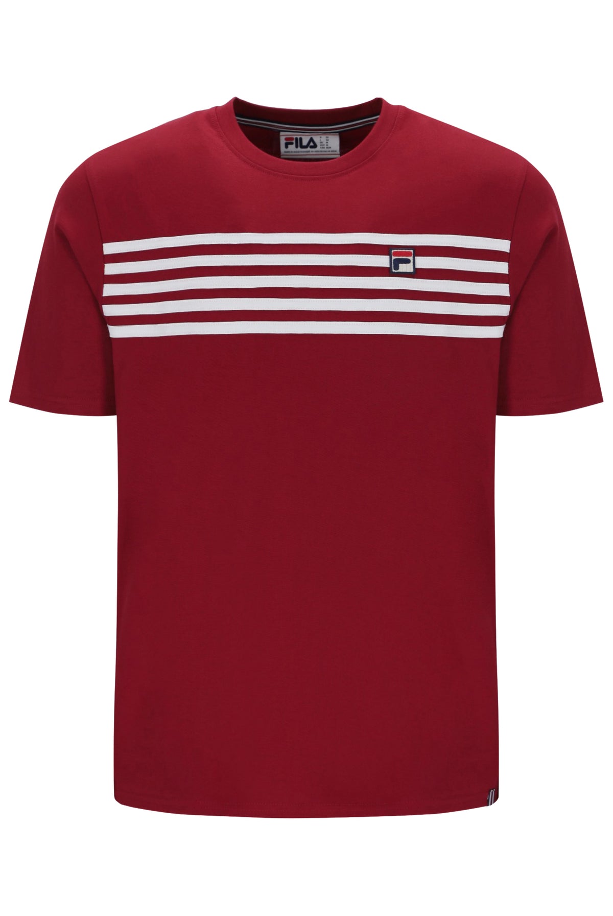 Displays the Sun Dried Tomato 'FILA' branded Hanford T-Shirt