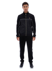 Black Higgans Full Zip Velour Jacket