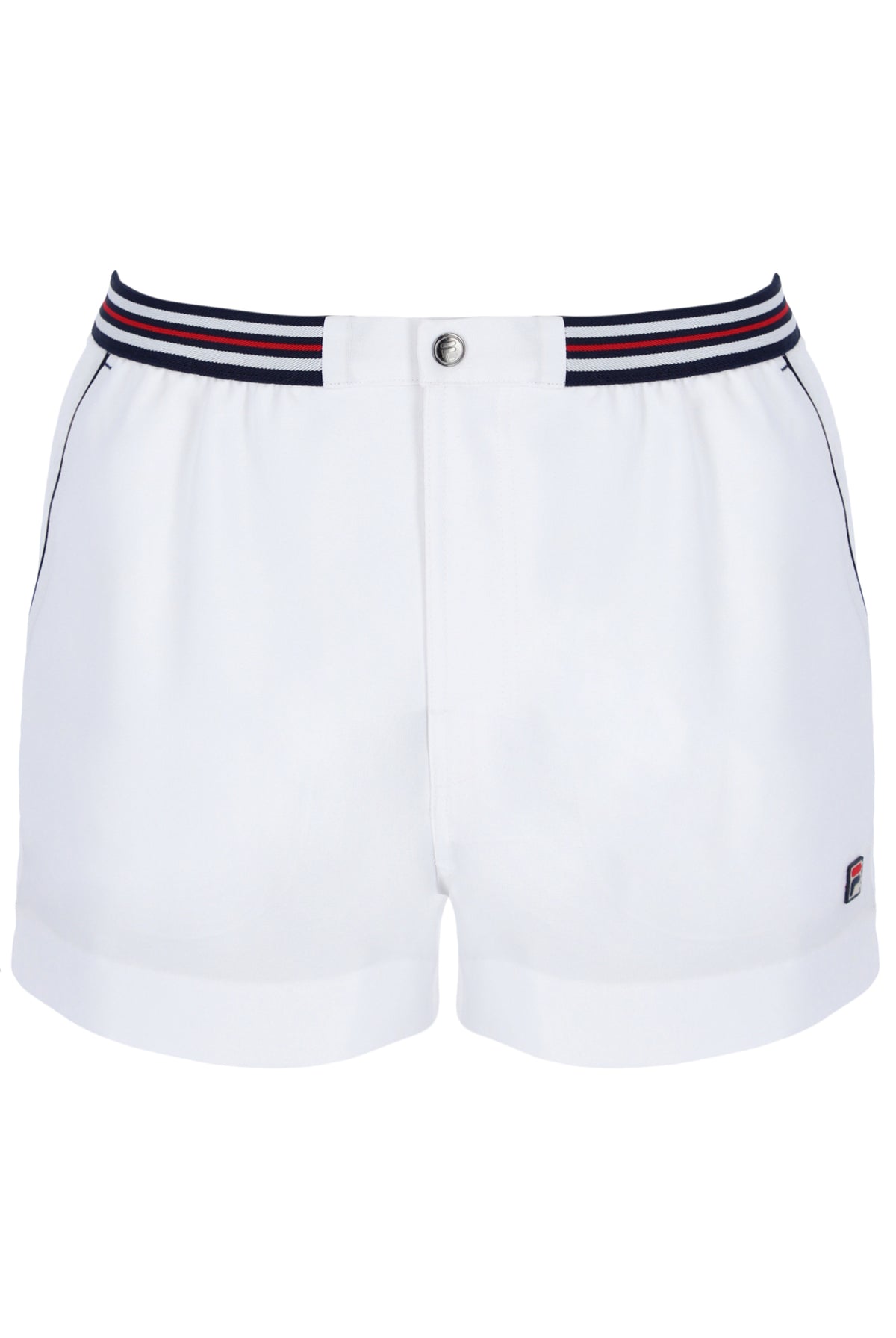 White High Tide Terry Pocket Stripe Shorts