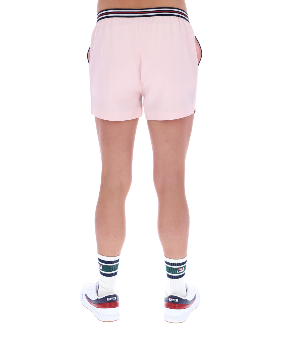 Pale Pink High Tide Terry Pocket Stripe Shorts