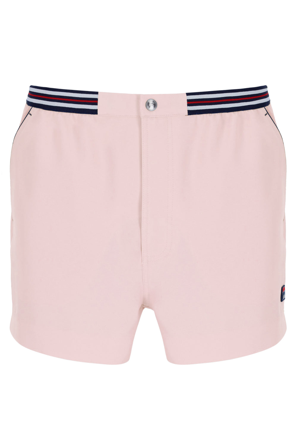 Pale Pink High Tide Terry Pocket Stripe Shorts