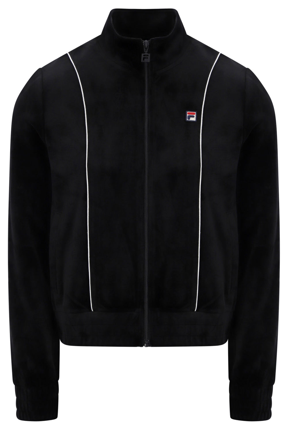 Displays the Black 'FILA' branded Honey Velour Tank Top