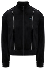 Displays the Black 'FILA' branded Honey Velour Tank Top