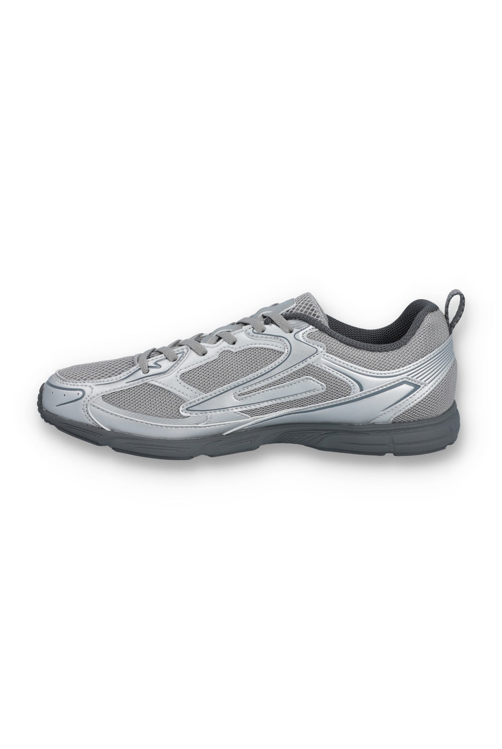 Black flat shoe on a white background