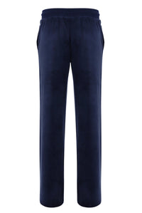 Navy blue pants on a white background