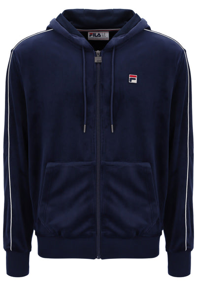 Fila Navy Italo Velour Hoodie