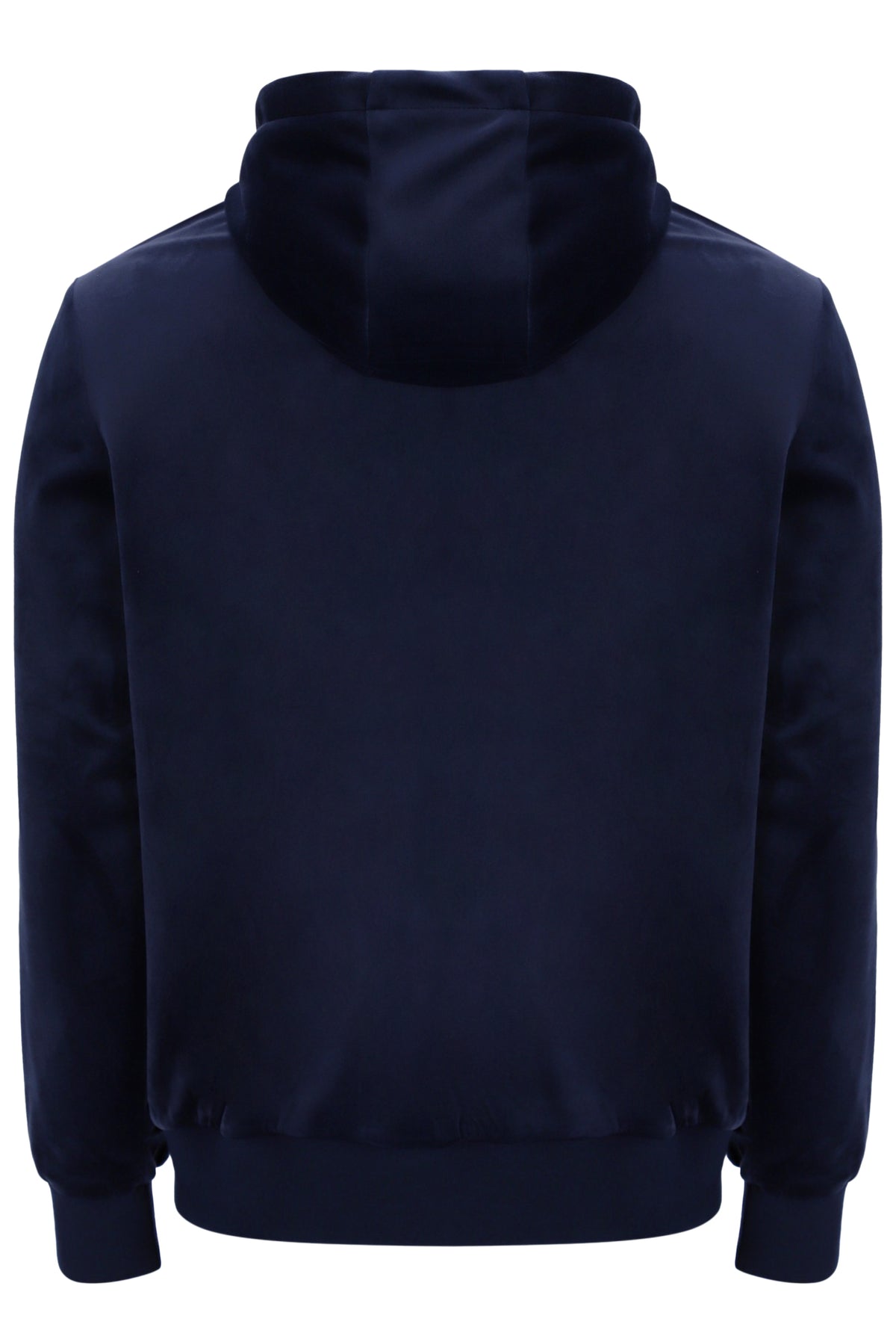 Displays the Navy 'Fila' branded Italo Velour Hoodie