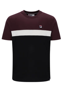 Displays the Fudge 'FILA' branded Jakub Colourblock T-Shirt