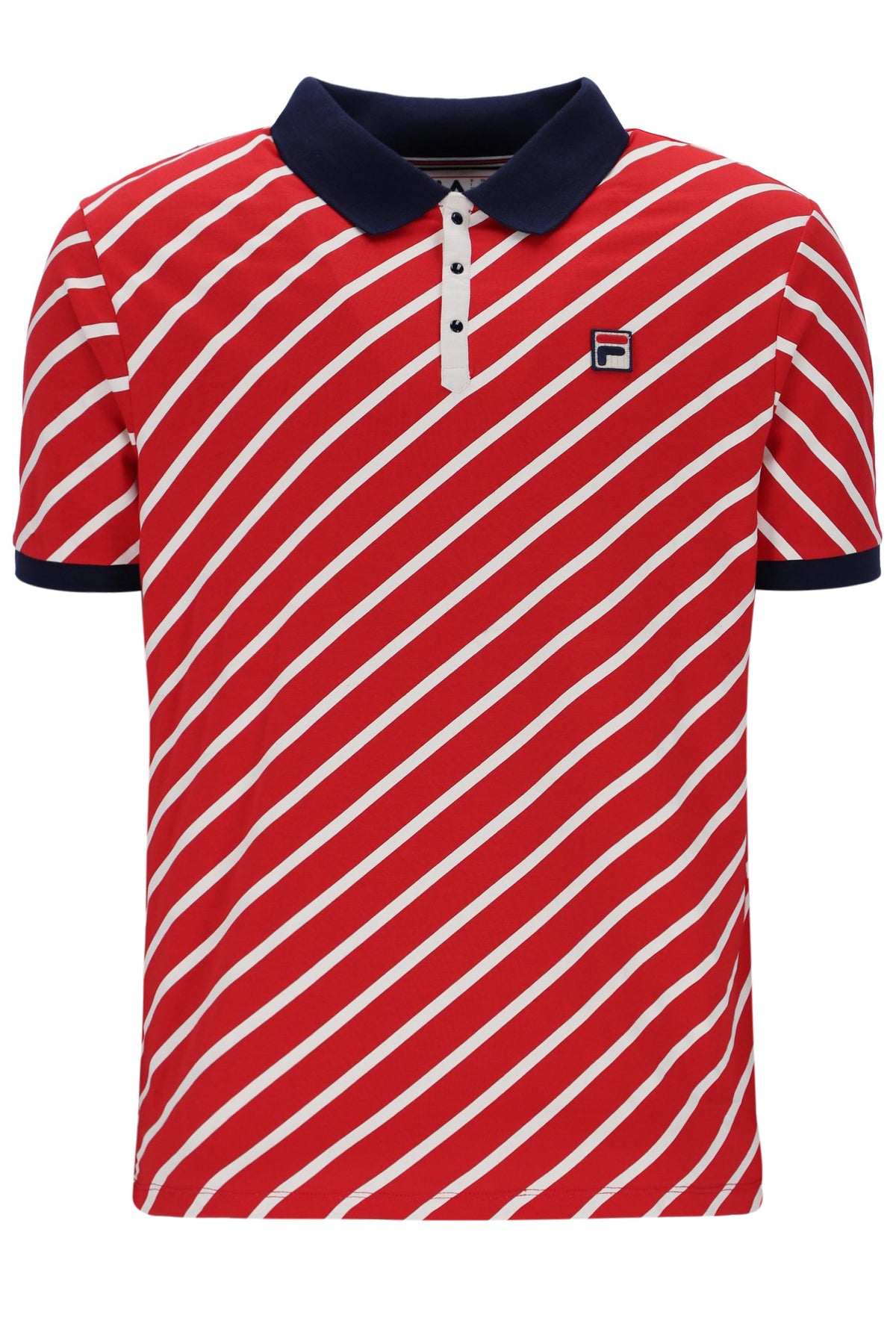Fila Red Jaye Diagonal Stripe Polo