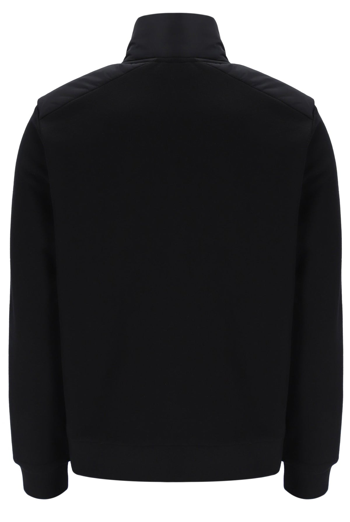 Displays the Black 'FILA' branded Jerry Full Zip Padded Jacket