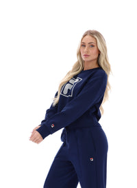 Fila Navy Jorie Wide Crew Neck Sweatshirt