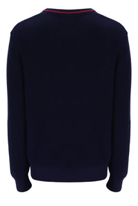 Fila Navy Kallum Waffle Textured Crew Neck Jumper