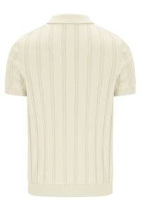 Kennedy Textured Stripe Knit Polo