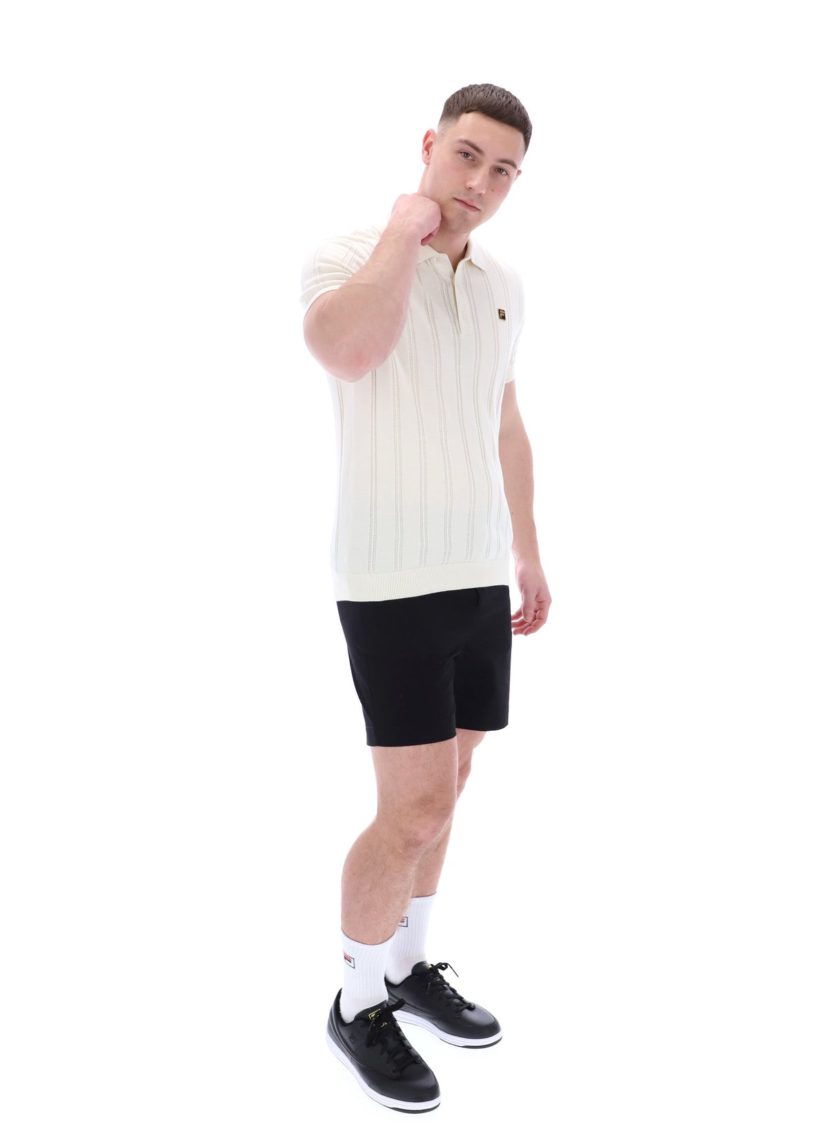 Kennedy Textured Stripe Knit Polo