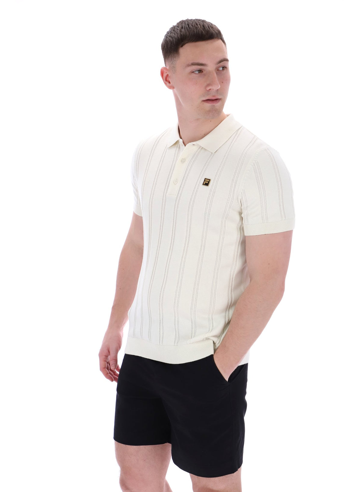 Kennedy Textured Stripe Knit Polo