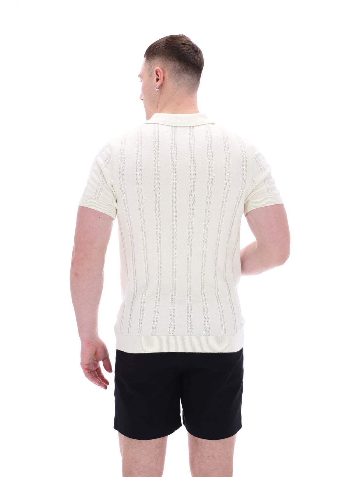 Kennedy Textured Stripe Knit Polo