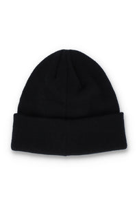 Black Karts Fine Rib Turn Up Beanie