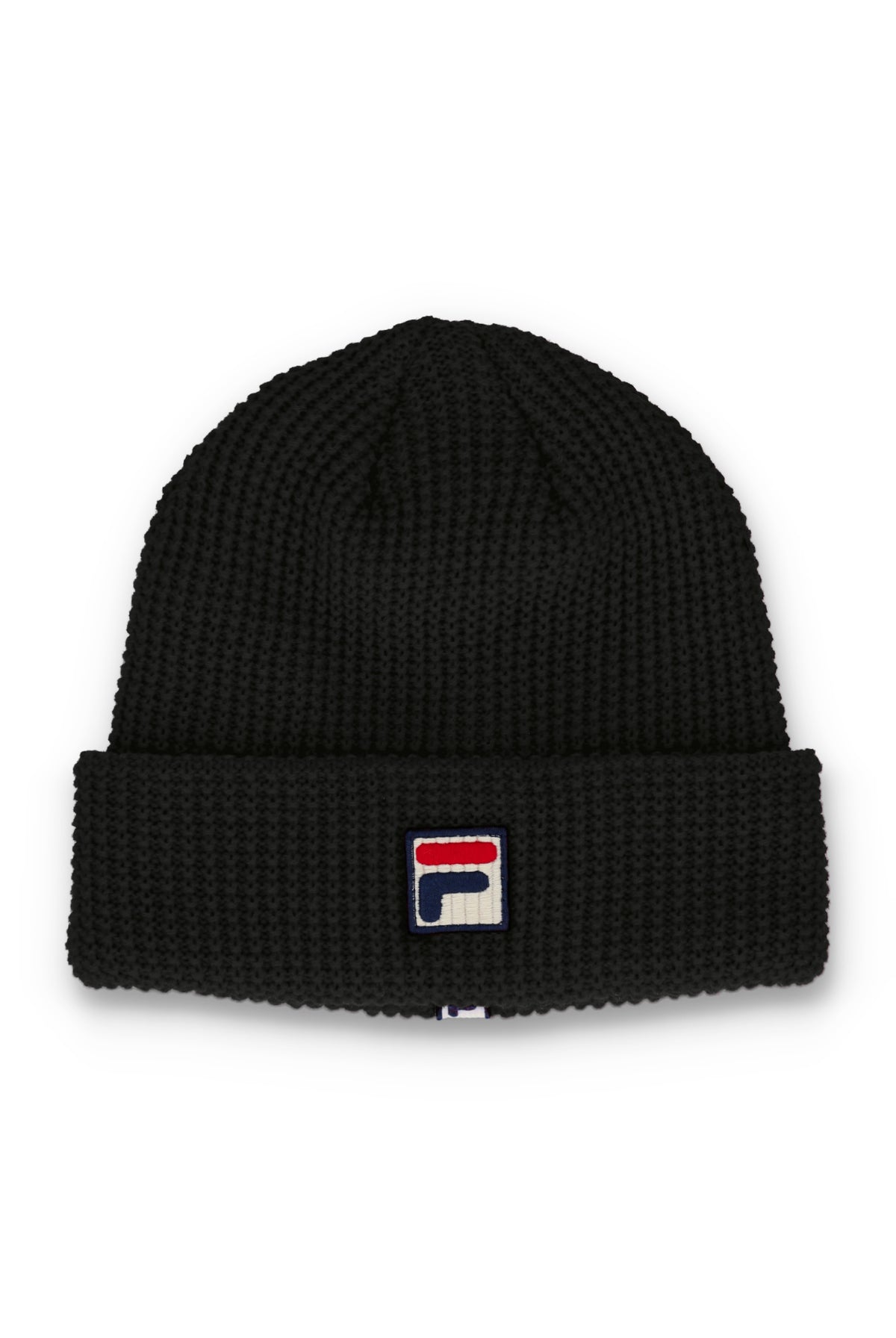 Black Kudoslux Reverse Knit Turn Up Beanie