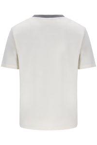 Displays the Gardenia & Navy 'Fila' branded Lance T-Shirt