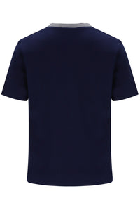 Displays the Navy 'Fila' branded Gardenia Lance T-Shirt