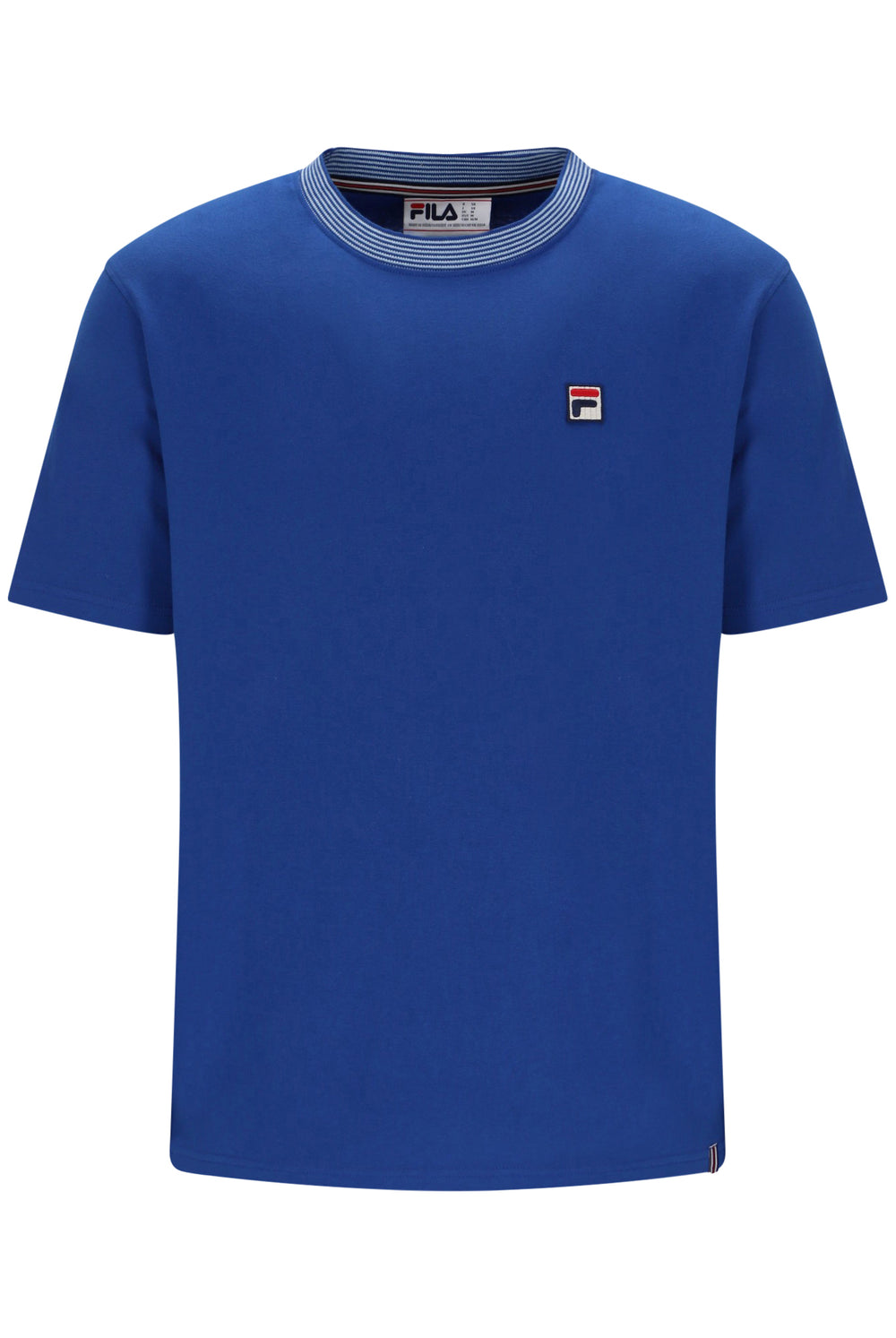 Displays the Mazarine Blue 'FILA' branded Angel Falls Lance T-Shirt