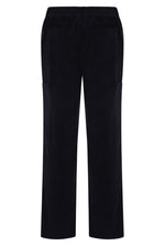 Displays the Black 'FILA' branded Lanz Corduroy Pocket Pant