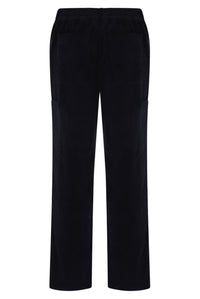 Displays the Black 'FILA' branded Lanz Corduroy Pocket Pant