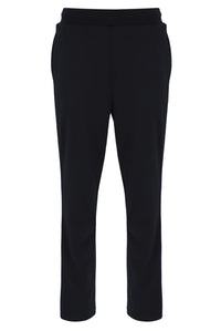 Black Layton Straight Leg Pants with Tape Detail