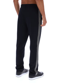 Black Layton Straight Leg Pants with Tape Detail