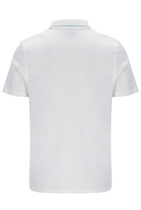 White polo shirt on a white background