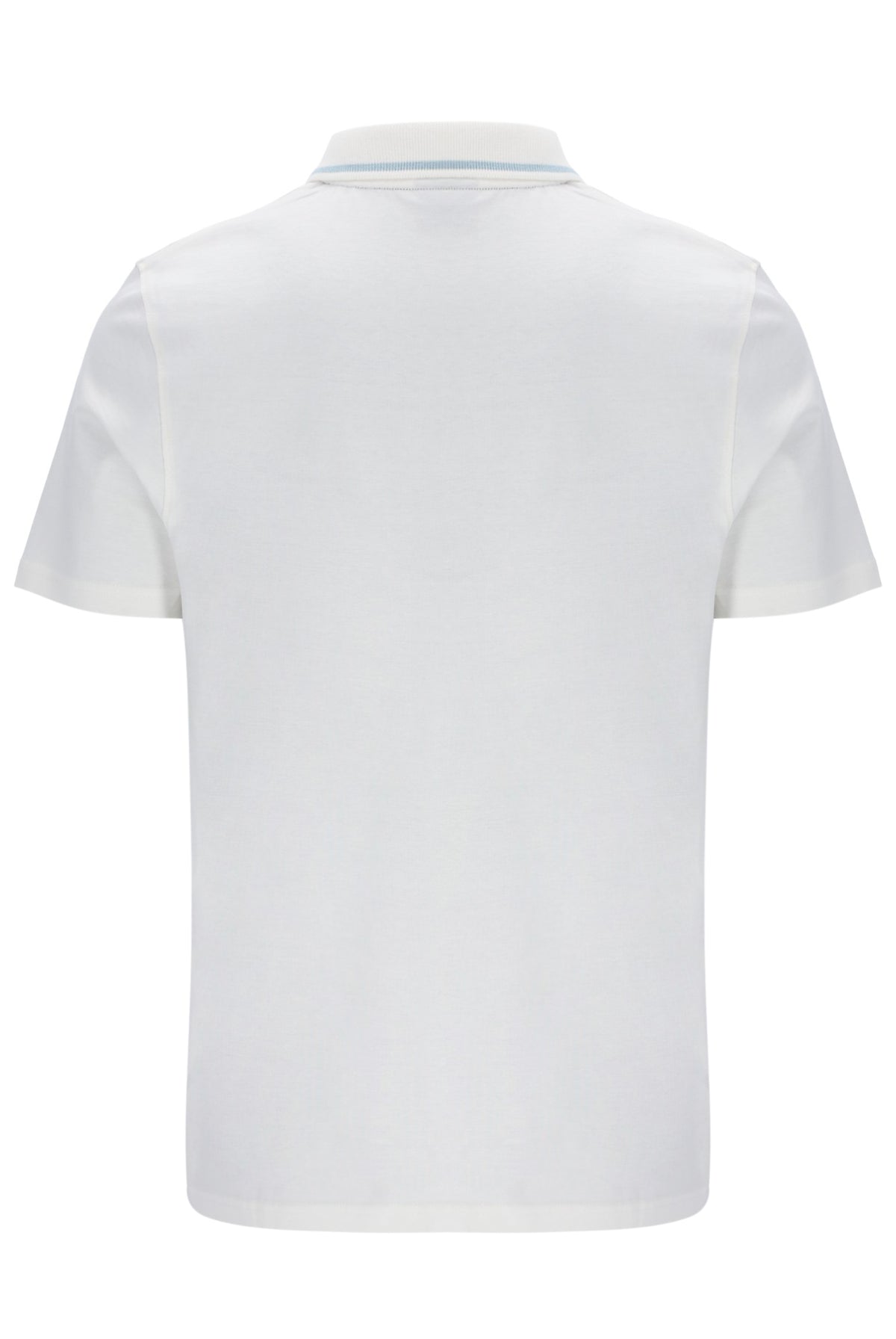 White polo shirt on a white background