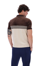 Lennox Stripe Velour Polo