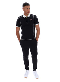 Black Leo Polo Top