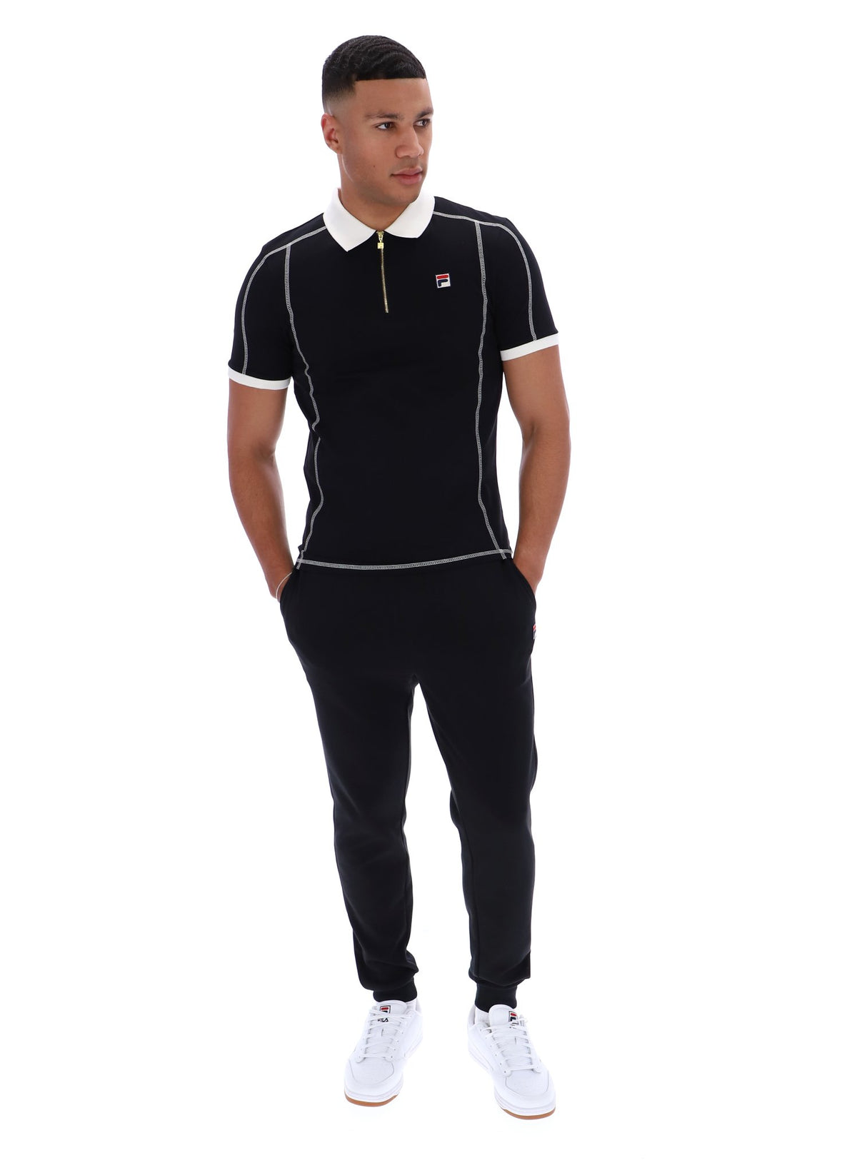 Black Leo Polo Top