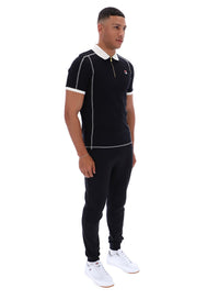 Black Leo Polo Top